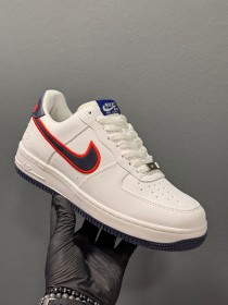 Nike Air Force أبيض صح اسود دمج أحمر